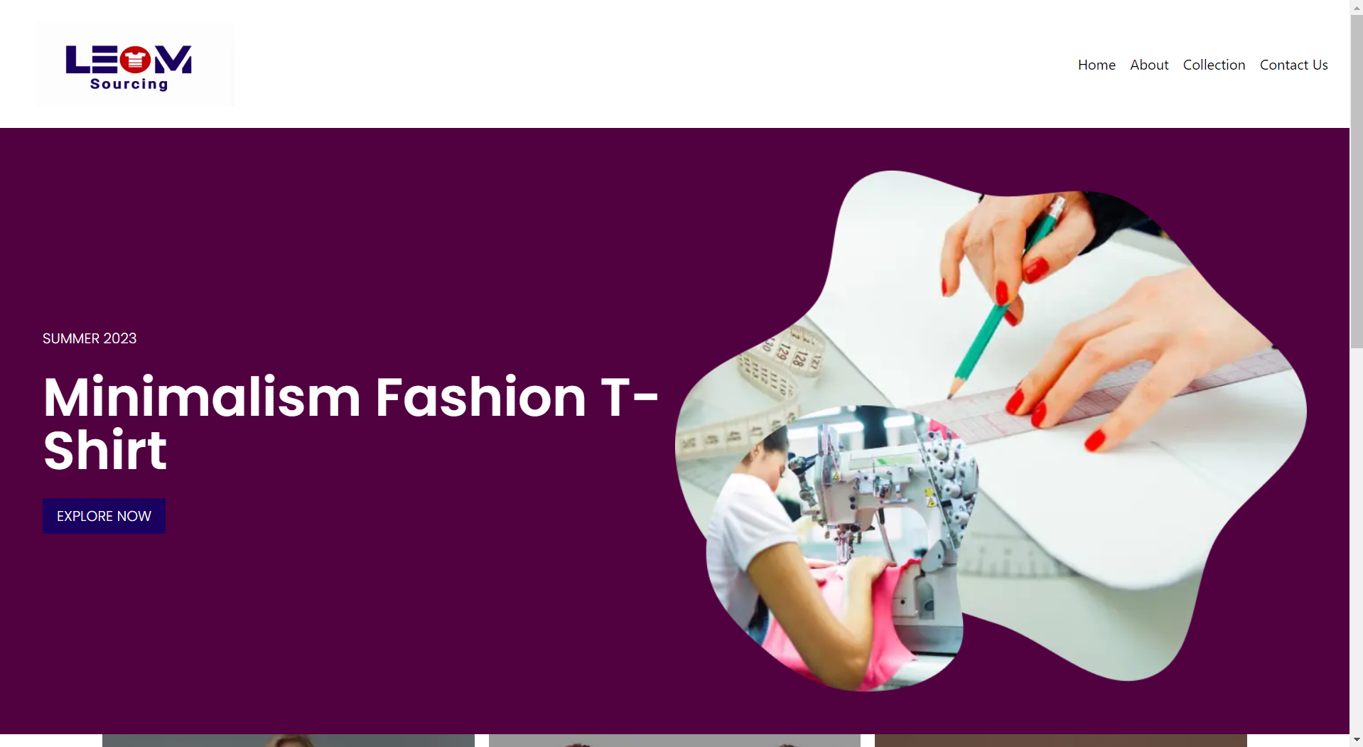 Screenshot of Leom Suppliers website