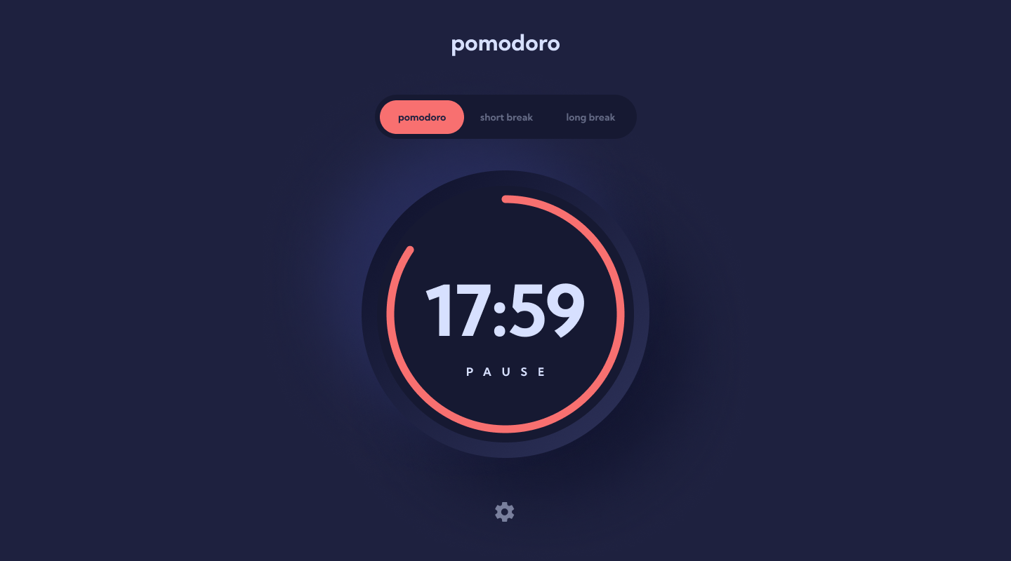 Screenshot of Pomodoro App website
